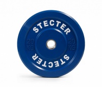 диск тренировочный stecter d=50 мм 20 кг (синий) 2194