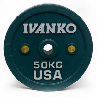 калиброванный олимпийский диск d51мм ivanko ocb-5kg черный