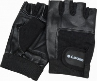 перчатки для т/а и фитнесса larsen (нат.кожа) nt506 черный