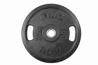 диск евро-классик обрезиненный черный iron king 25 кг. с хватами