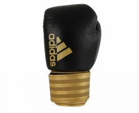 перчатки боксерские adidas hybrid 200 черно-золотые adih200