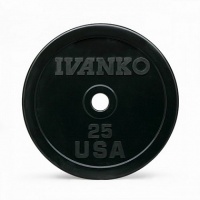 диск бампированный для crossfit d51мм ivanko obp-10kg черный