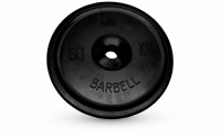 диск олимпийский d51мм евро-классик mb barbell mb-pltbe 50 кг черный
