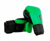 перчатки боксерские adidas hybrid 200 зелено-черные adih200