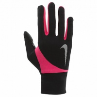 перчатки для бега nike women's dri-fit tailwind run gloves black/hyper pink