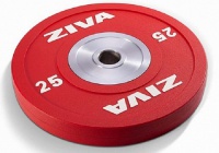 диск для тяжелой атлетики, уретановое покрытие, цветной 2,5-25кг ziva zvo-bdpu, 2,5-25кг, шт