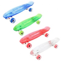 скейтборд playshion fs-ps002 со светящимися колесами