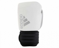 перчатки боксерские adidas hybrid 200 бело-черно-серебристые adih200