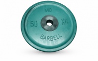 диск олимпийский d51мм евро-классик mb barbell mb-pltce 50 кг зеленый
